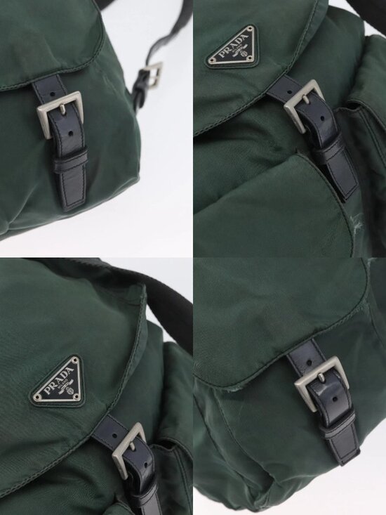 PRADA Backpack Nylon Green Silver Auth BSZ500 main image 7